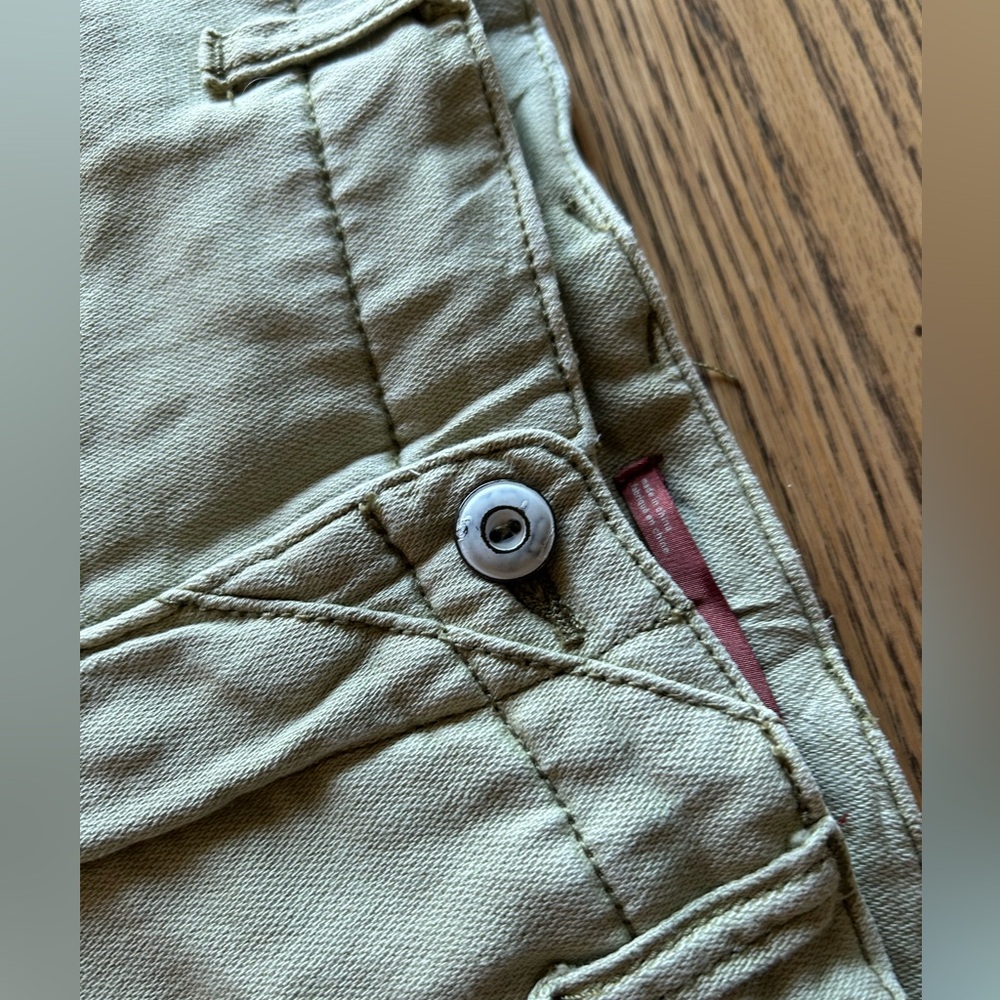 Pilcro Slouchy Chino Pants Womens Size 27 Celery Green Wide Leg
